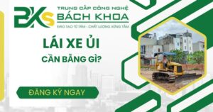 Lái Xe Ủi cần bằng gì?