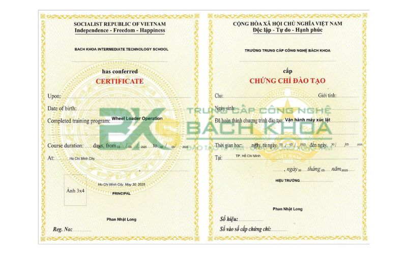 Bằng lái máy xúc