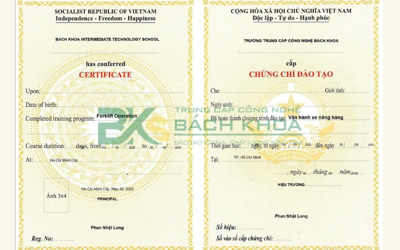 Cách tra cứu chứng chỉ xe nâng thật