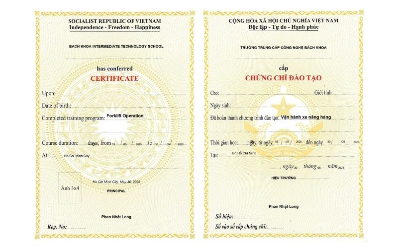Đăng ký Học lái Xe Nâng Thủ Đức