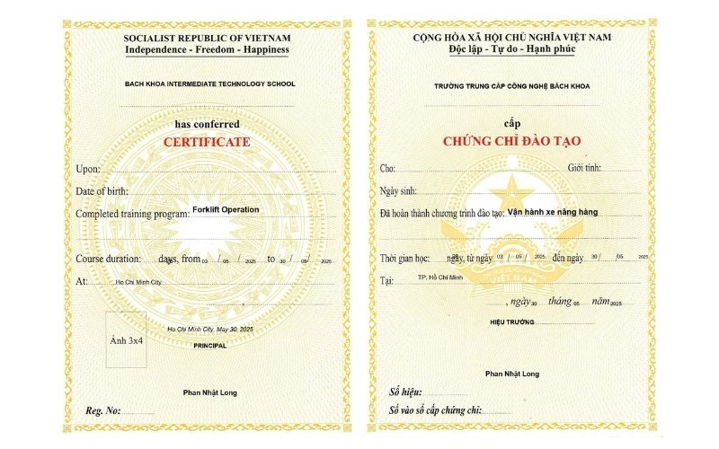 Thi chứng chỉ Lái xe nâng